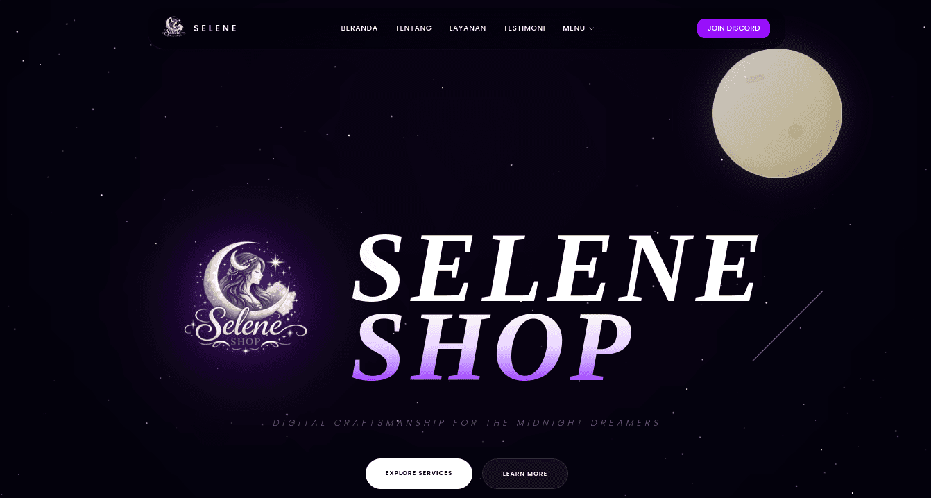 Screenshot Selene Shop
